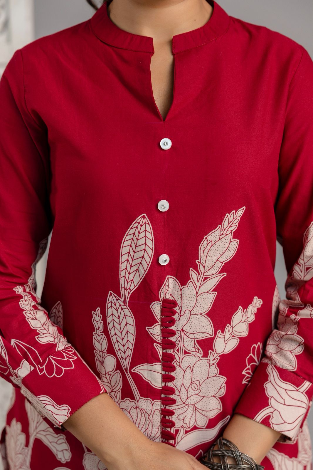 Red Navya Cord Set