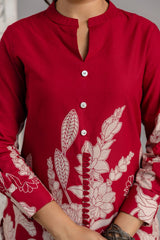 Red Navya Cord Set