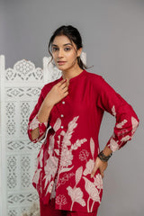 Red Navya Cord Set