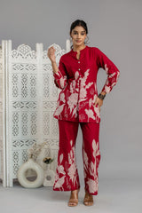 Red Navya Cord Set