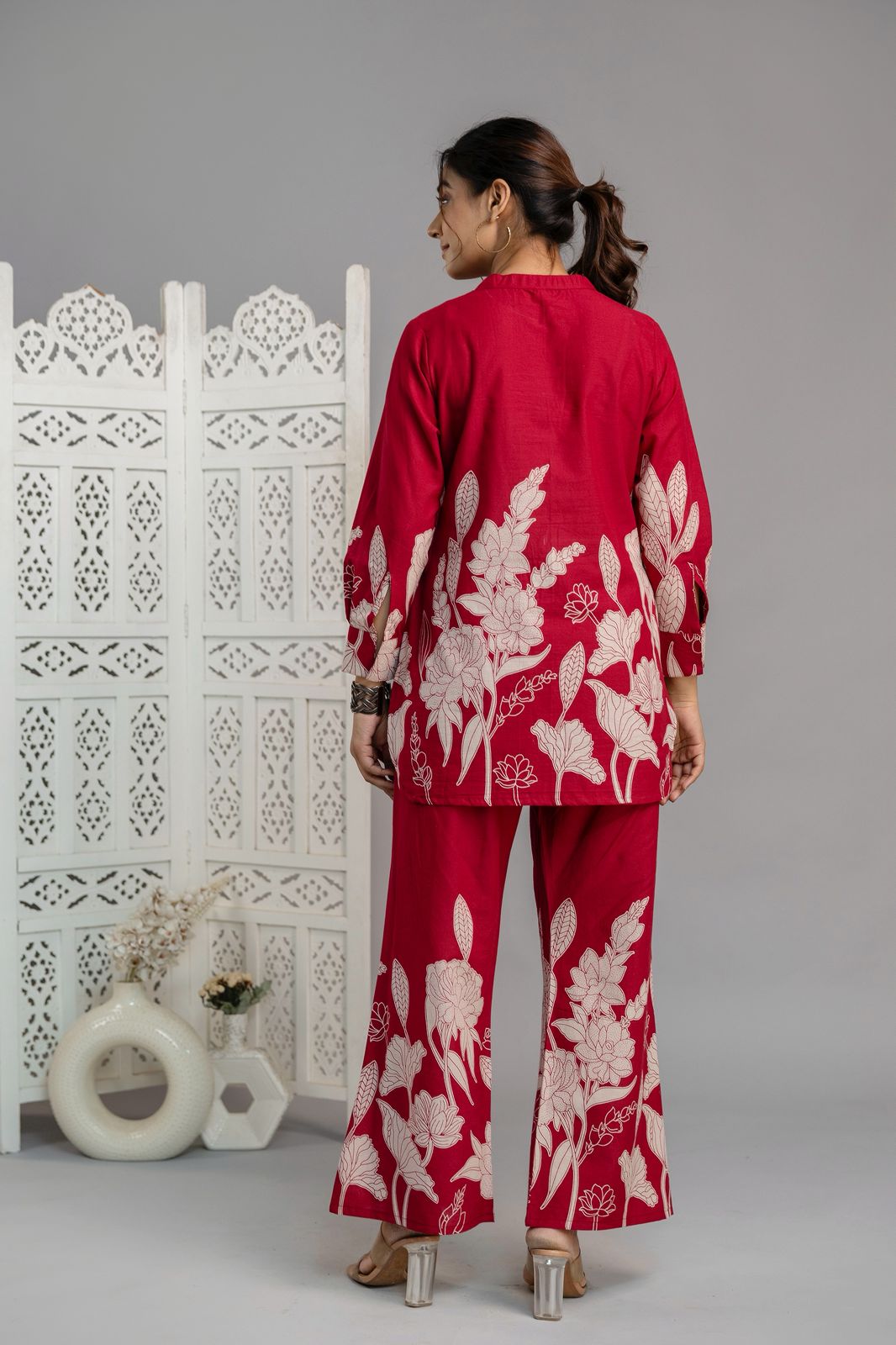Red Navya Cord Set
