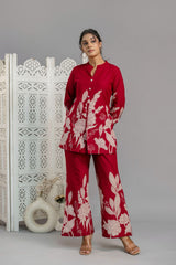 Red Navya Cord Set