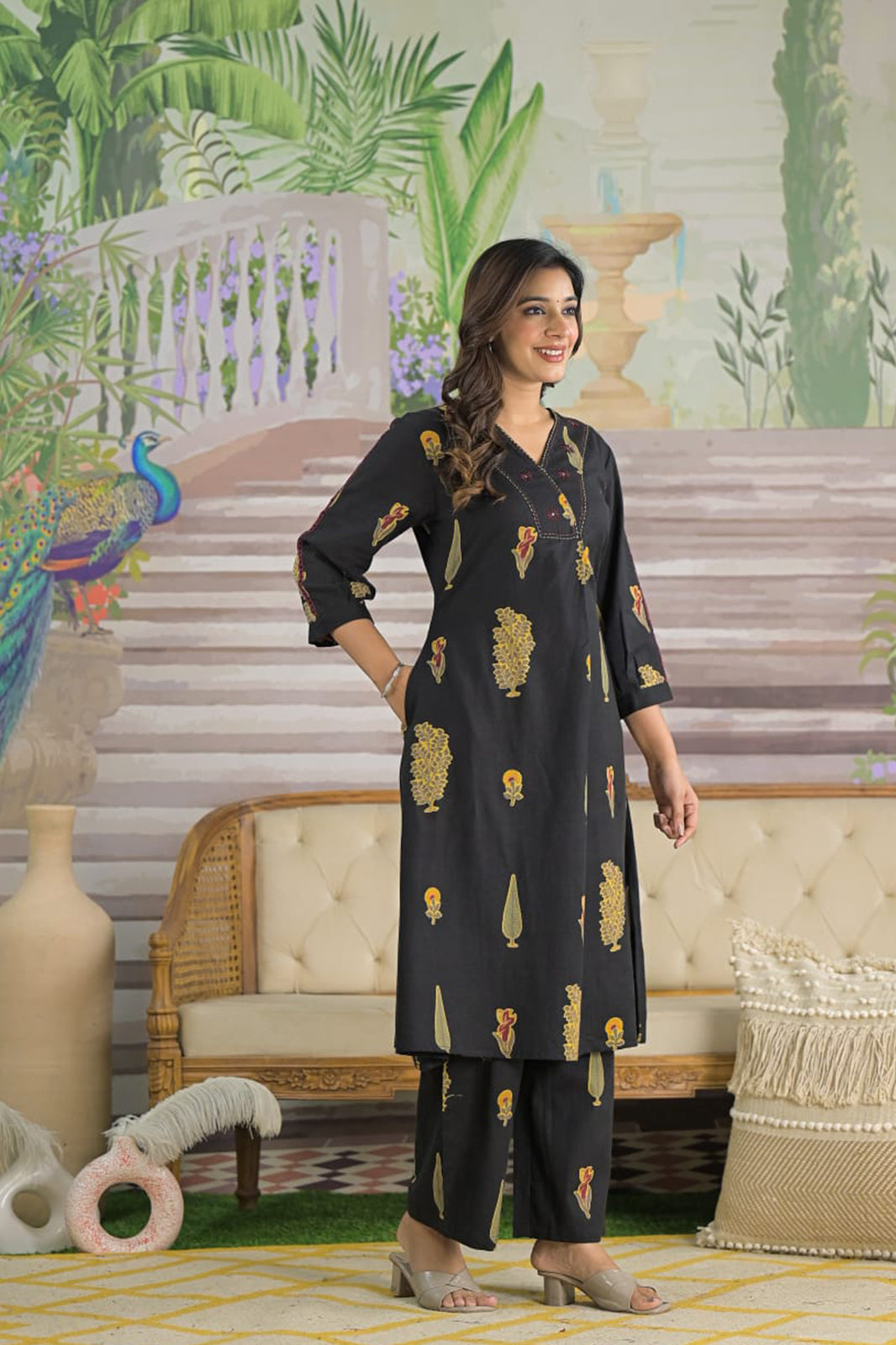 Black Kumud Suit Set (Set of 2)