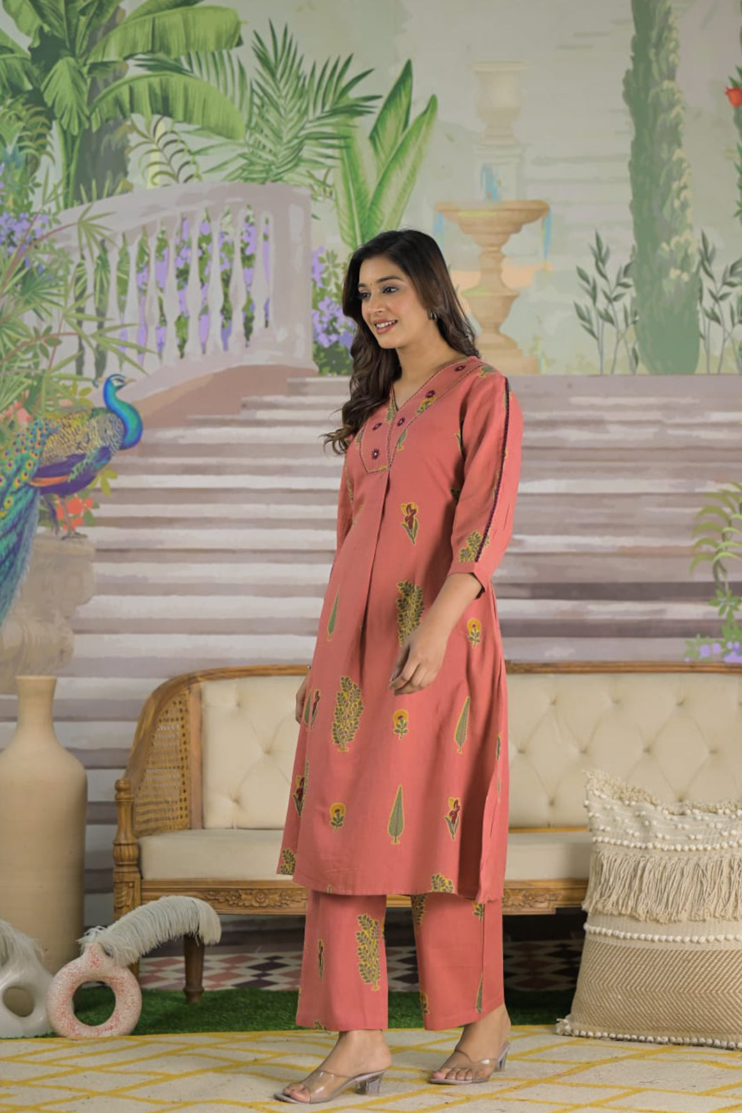 Peach Kumud Suit Set (Set of 2)