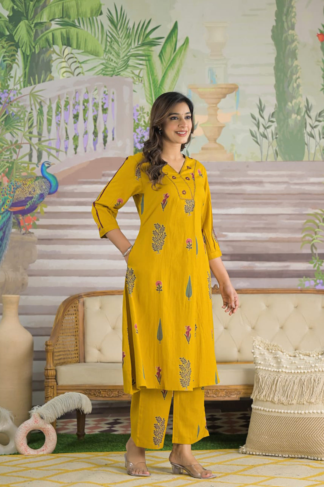 Yellow Kumud Suit Set (Set of 2)