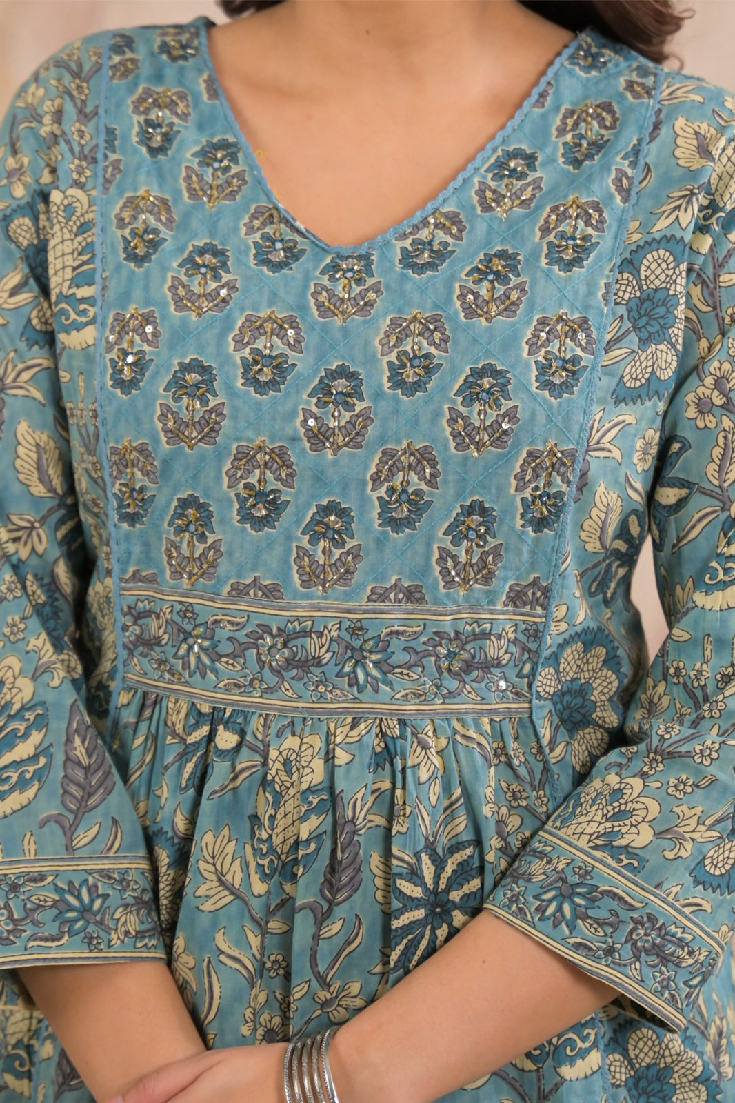 Teal Gulnaar Suit  Set (Set of 3)