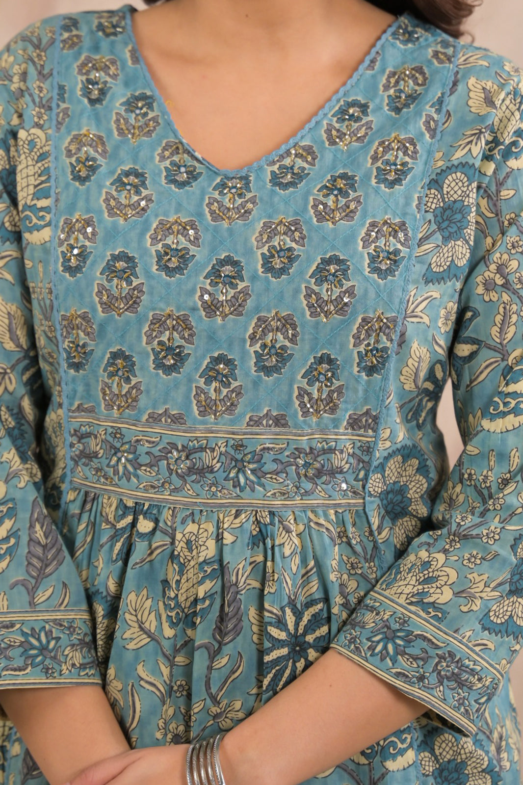 Teal Gulnaar Suit  Set (Set of 3)