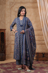 Blue Meher Suit  Set (Set of 3) 4
