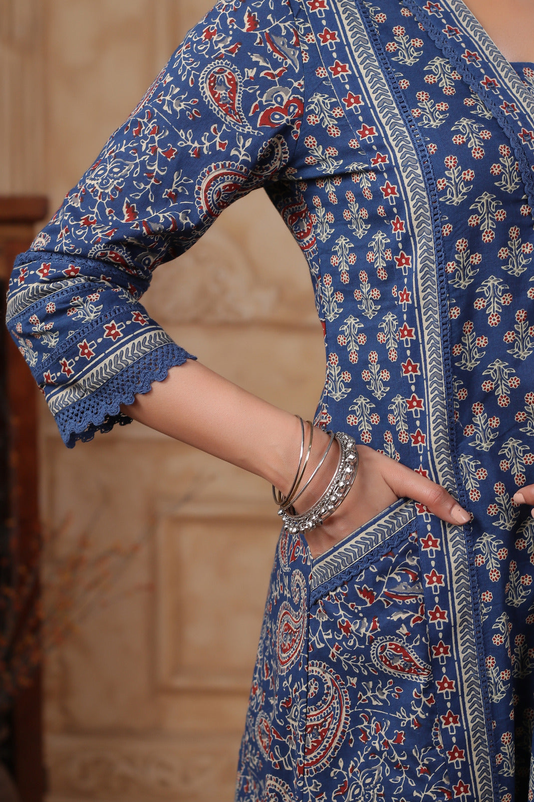 Blue Meher Suit  Set (Set of 3) 4