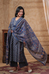 Blue Meher Suit  Set (Set of 3) 4