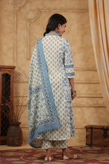 Blue Noor Suit Set (Set of 3)