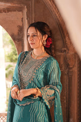 Teal Noorani Suit Set (Set of 3)