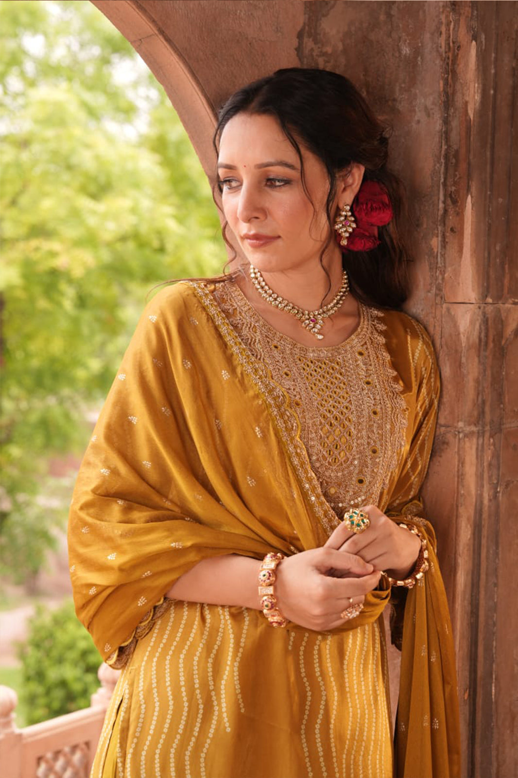 Yellow Noorani Suit Set (Set of 3)