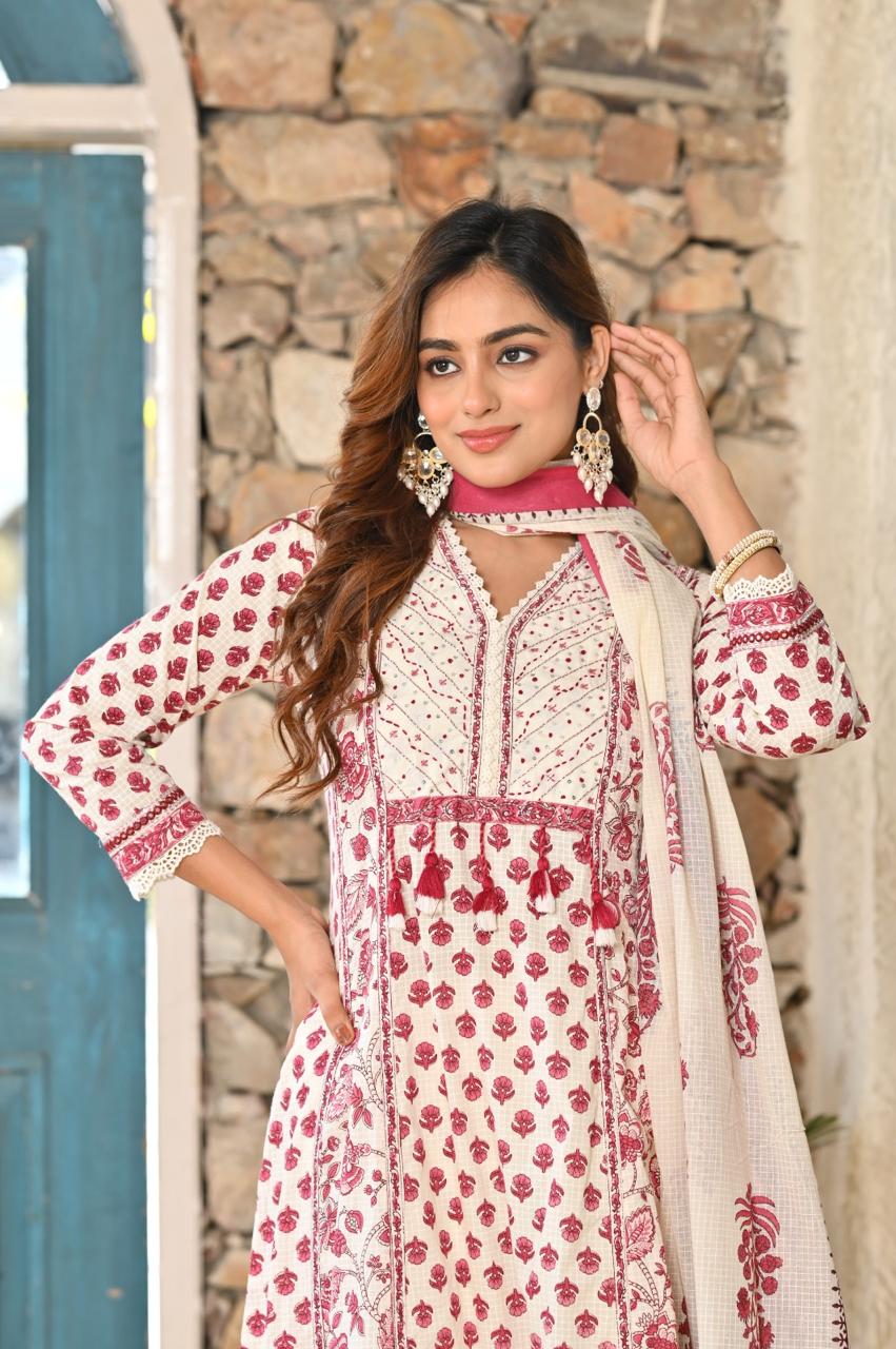 Pink Roohi Suit Set (Set of 3)