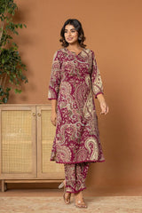 Wine Vani Suit Set (Set of 2)